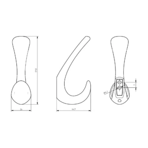 OČ čiviluk WZ-ORA-20 crni GTV