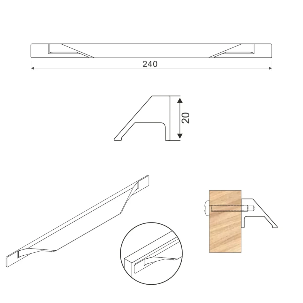 ORN N ruč.2381/240mm AL CRNA