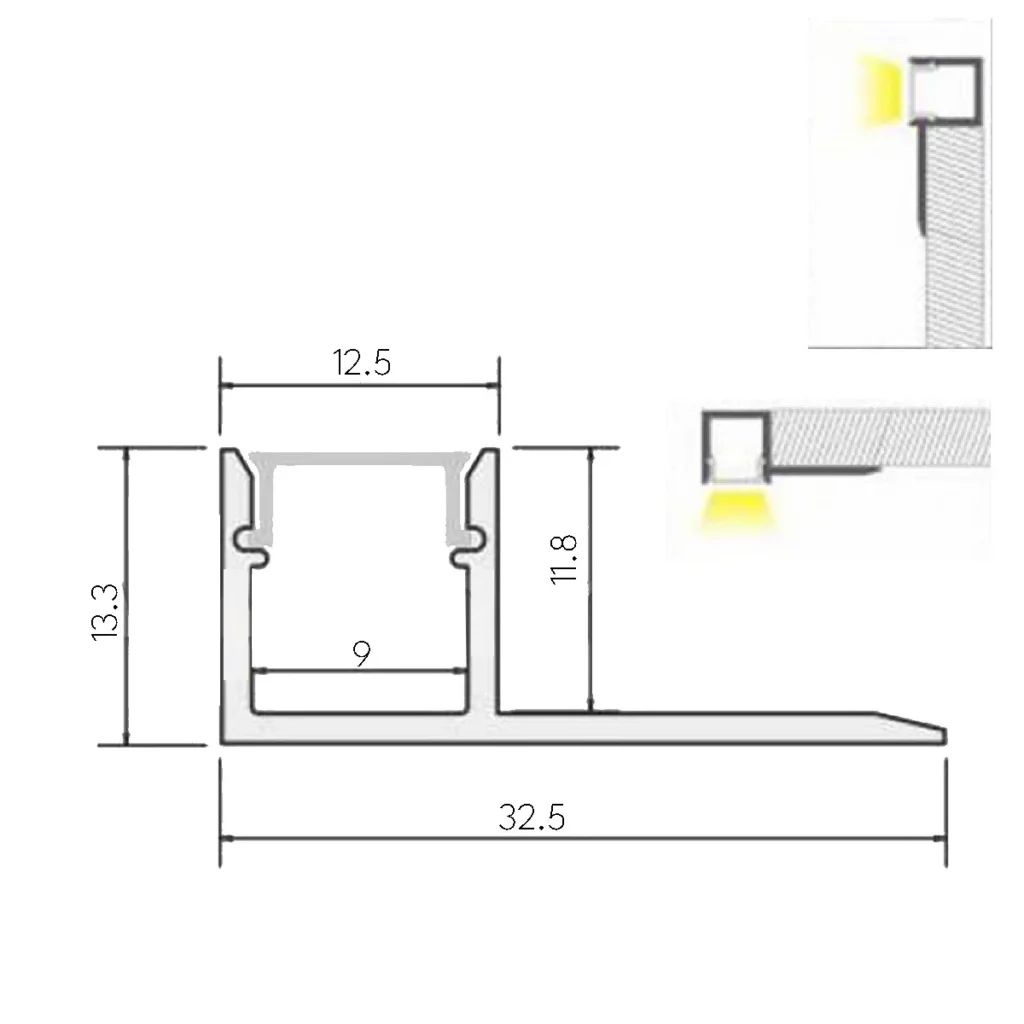LED U keram.SET pr+dif+čep 3m