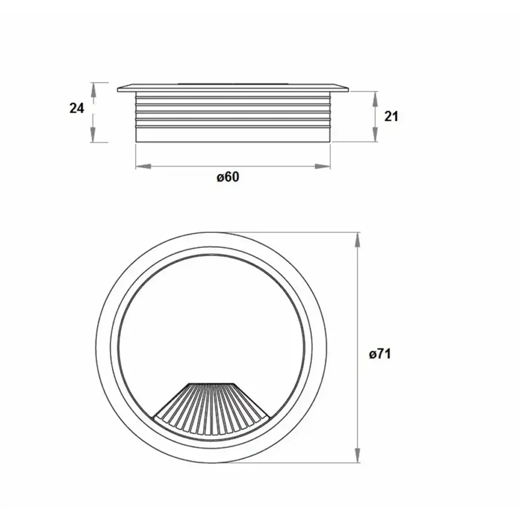 OR rozetna fi60 siva SI