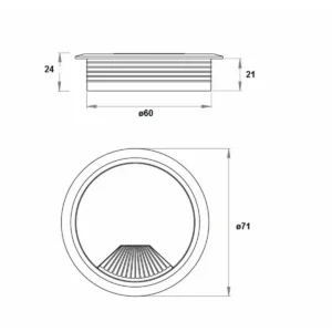 OR rozetna fi60 siva SI