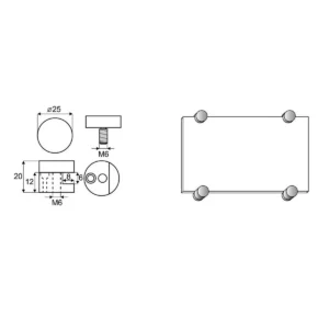 SI dist.stak d=25×20 bez buše.