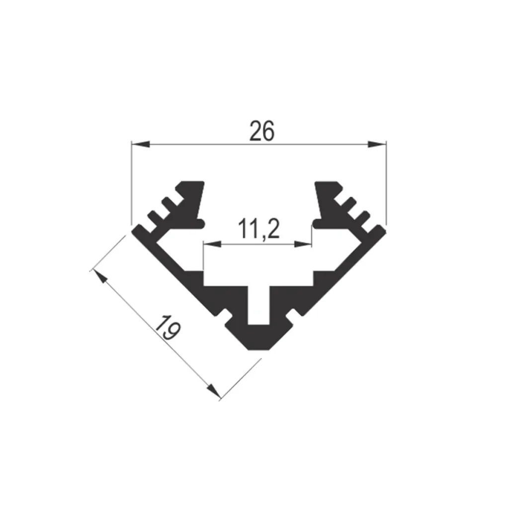 LED UGAO 1919 al.profil 2m EX