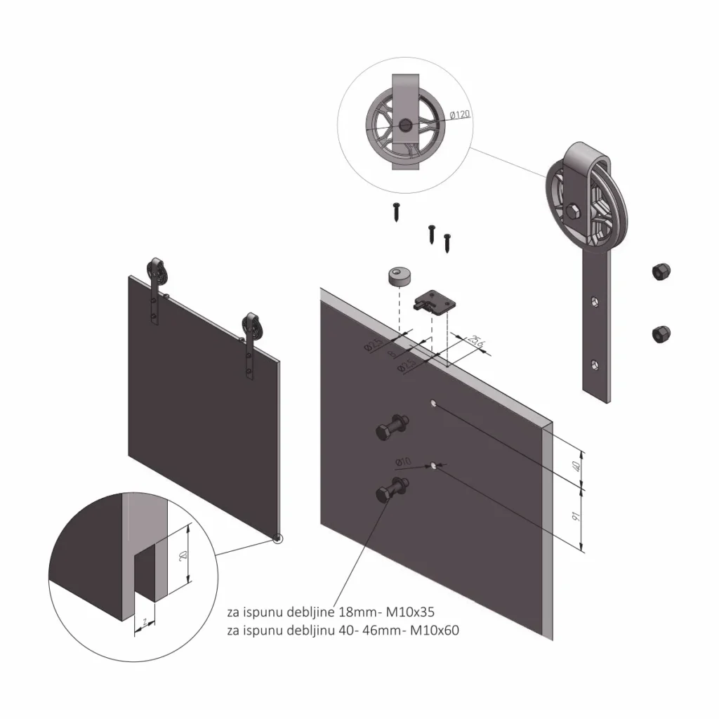 PVD LOFT ambar vrata 2m GTV