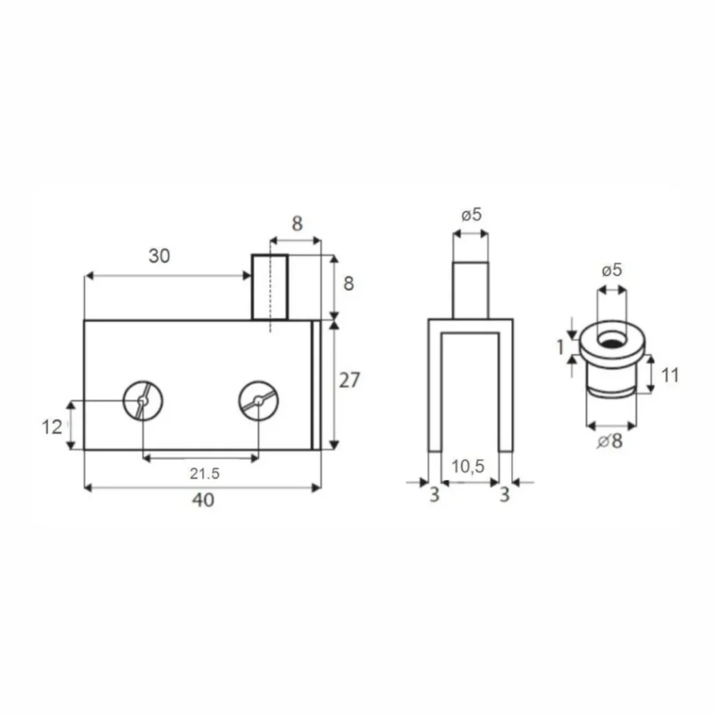 SI šarka za staklo PIVOT hrom