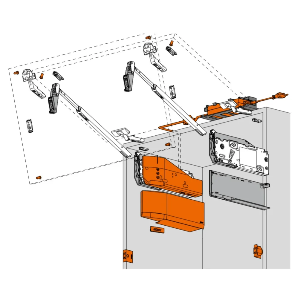 OPM HF TOP Ruka H=600-910 BL