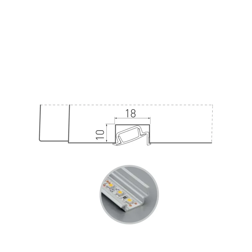 LED UGAO GLAX2,3 plakar 2m GTV