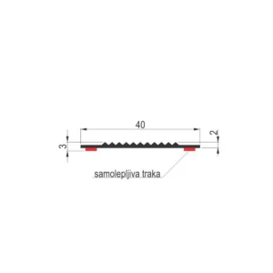 Protivklizni profil L=3m AL SM