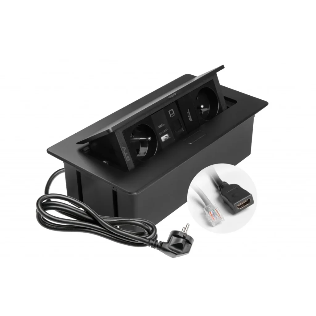 OU utič.MULTISOFT 2x,HDMI crna