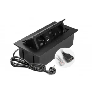 OU utič.MULTISOFT 2x,HDMI crna