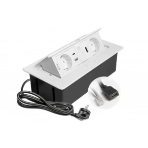 OU utič.MULTISOFT 2x,HDMI bela