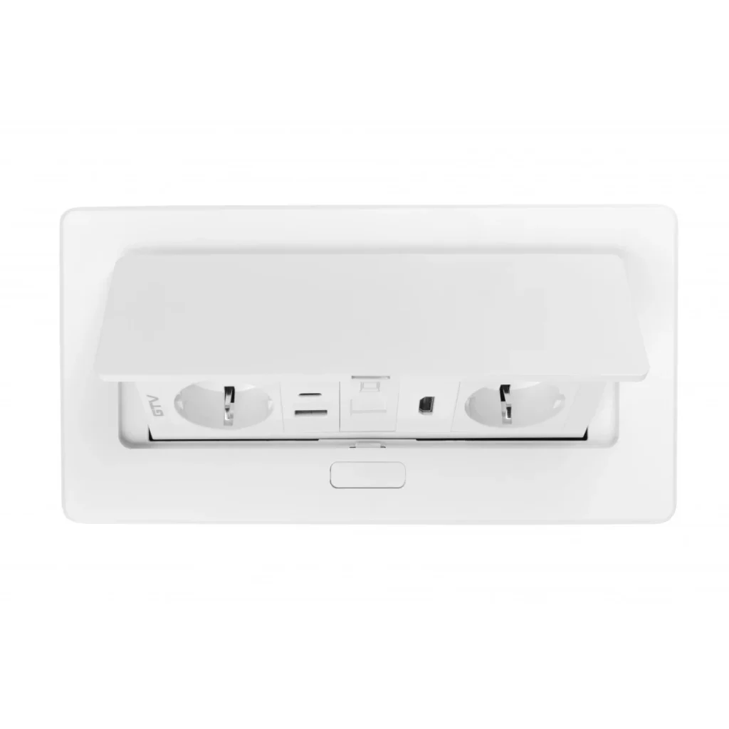 OU utič.MULTISOFT 2x,HDMI bela