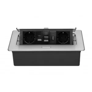 OU utič.MULTISOFT 2x,HDMI siva