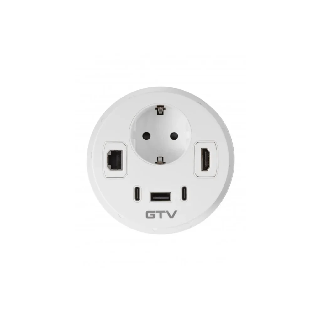 OU utič.RONDO 1xšuko bela GTV