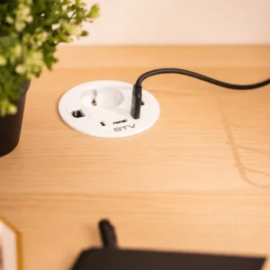 OU utič.RONDO 1xšuko bela GTV