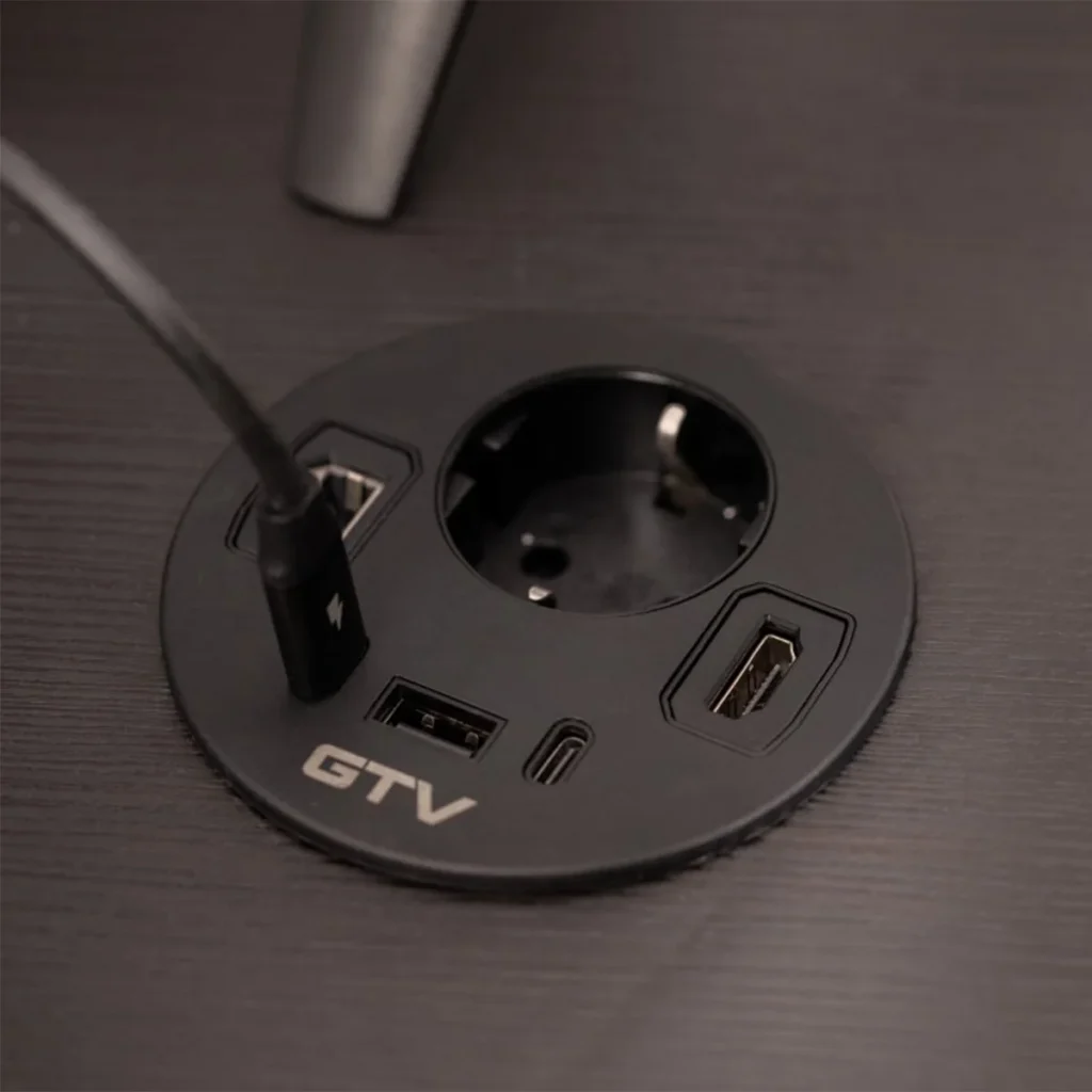 OU utič.RONDO 1xšuko crna GTV