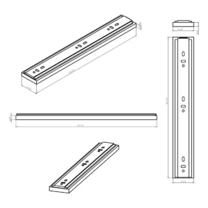 OKL T klizač 300 crni DTC