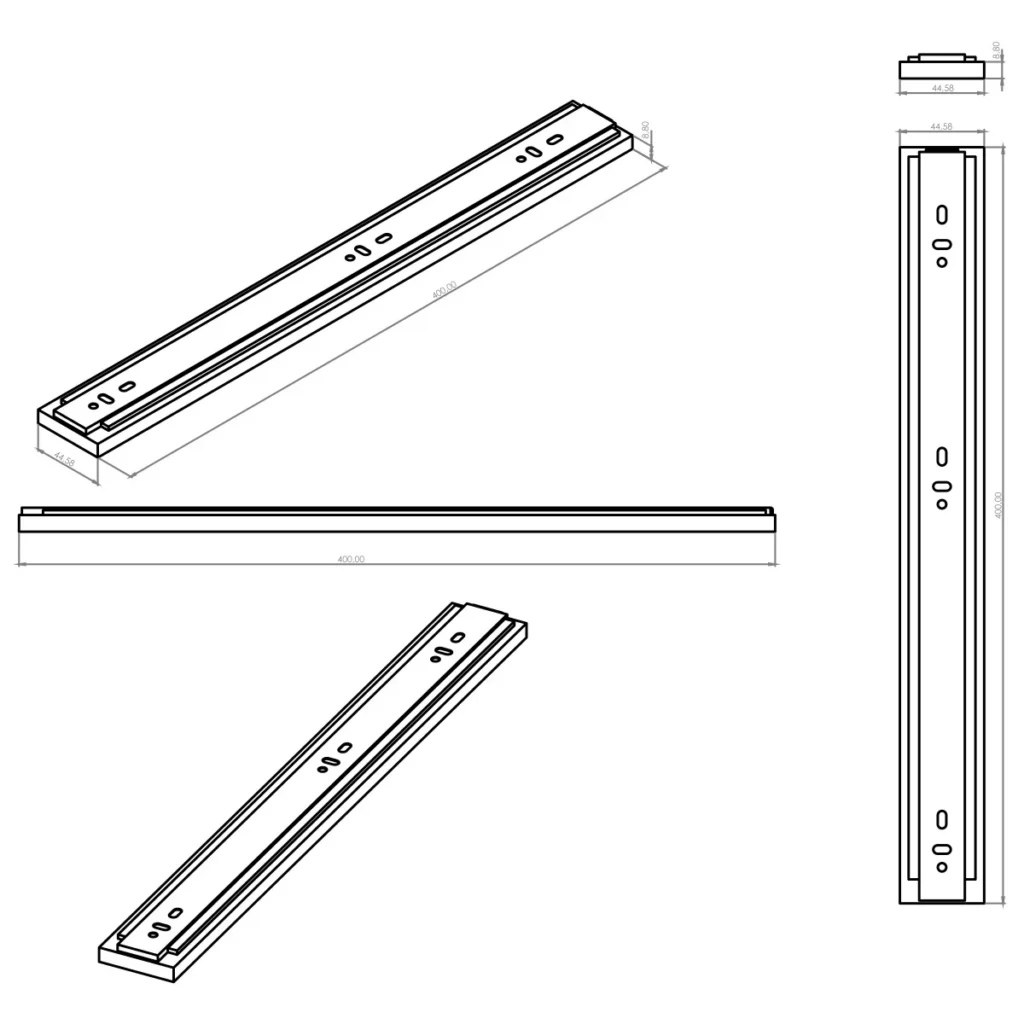 OKL T klizač 400 crni DTC