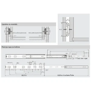 OKL T klizač 550 hrom DTC