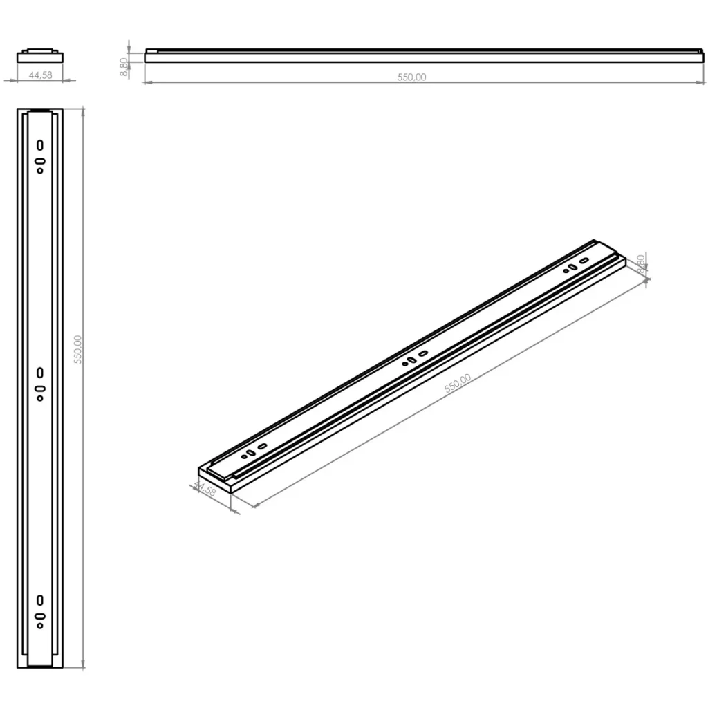 OKL T klizač 550 crni DTC