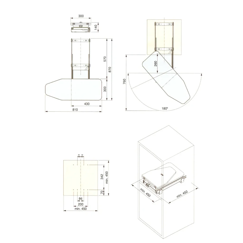 UP Daska za peglanje ugrad.HS