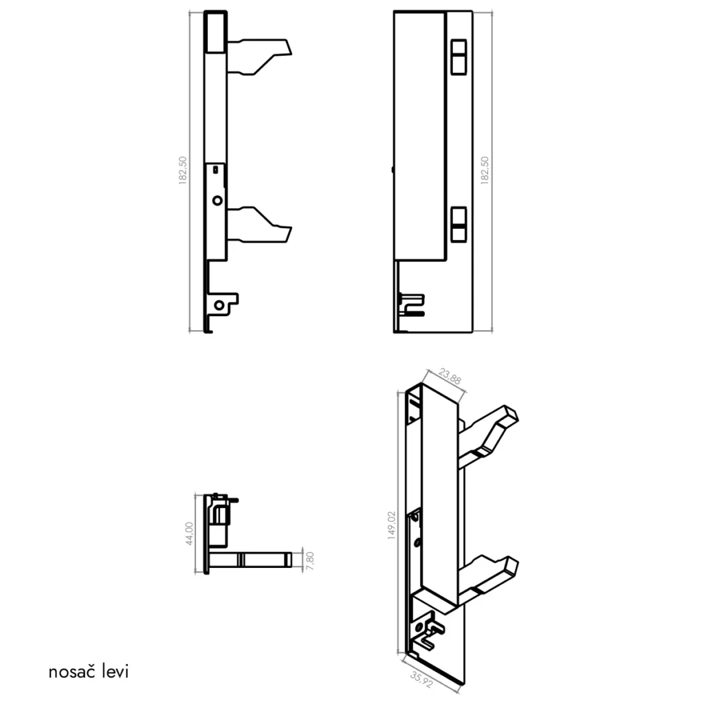 OKL E nosač skriv.fr.bel V DTC