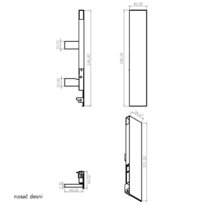 OKL E nosač skriv.fr.bel V+DTC