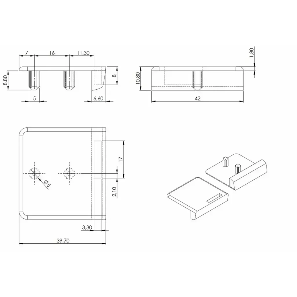 OB SE prihv.br.SQUARE crna 2kr