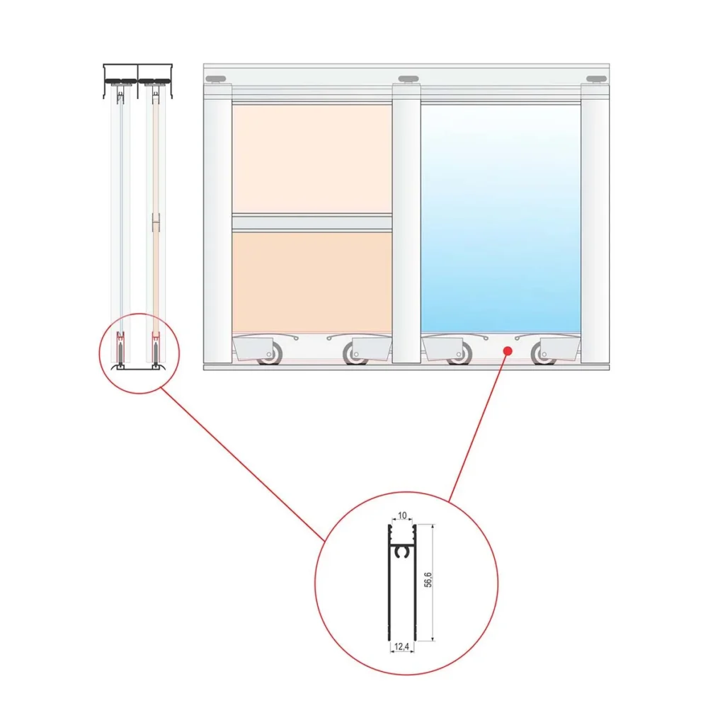 EP10-75 Donja vođica CRNA
