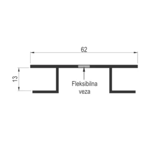 CN PVC ugao 12cm savitljivi