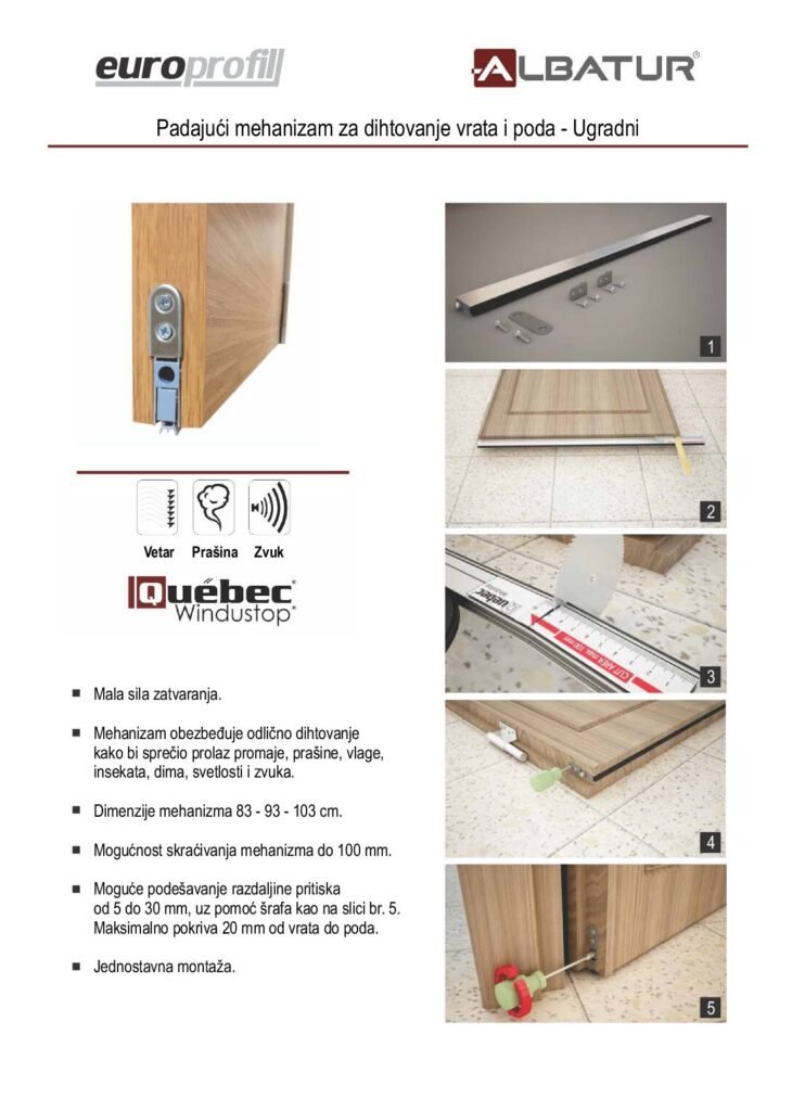 VD Pad.meh.za vrata U 93cm ALB