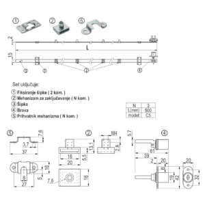 MF bravica 3 fioke centr.L500