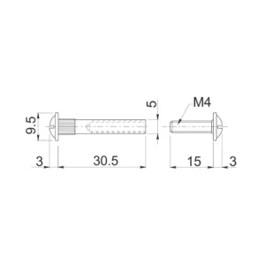 OV Spojnica elemenata M4x30-Ni