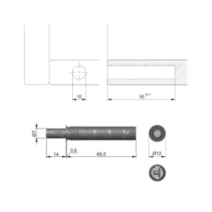 MF push 13mm bufer skriveni