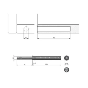MF push 36mm set magn.