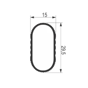 UP gar.šipka ovalna/R AL SM
