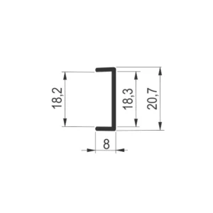 KP 48/18,2mm kant prof.AL BM