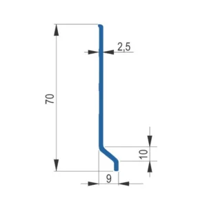 CP PP-8600 PVC cokla plava 2m