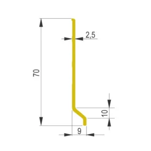 CP PP-8600 PVC cokla žuta 2m