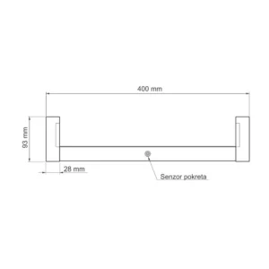 UP E led gar.šipka-senzor  40
