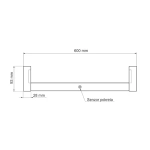 UP E led gar.šipka-senzor  60