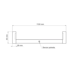 UP E led gar.šipka-senzor 110