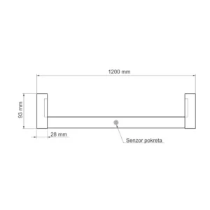 UP E led gar.šipka-senzor 120