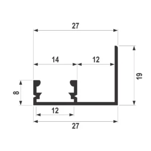 LED al.profil za PVC coklu