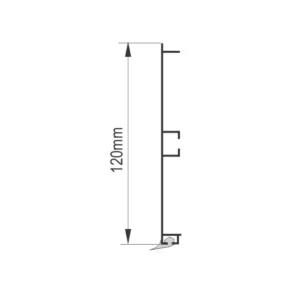 CN Al cokla 12cm mat L=3m