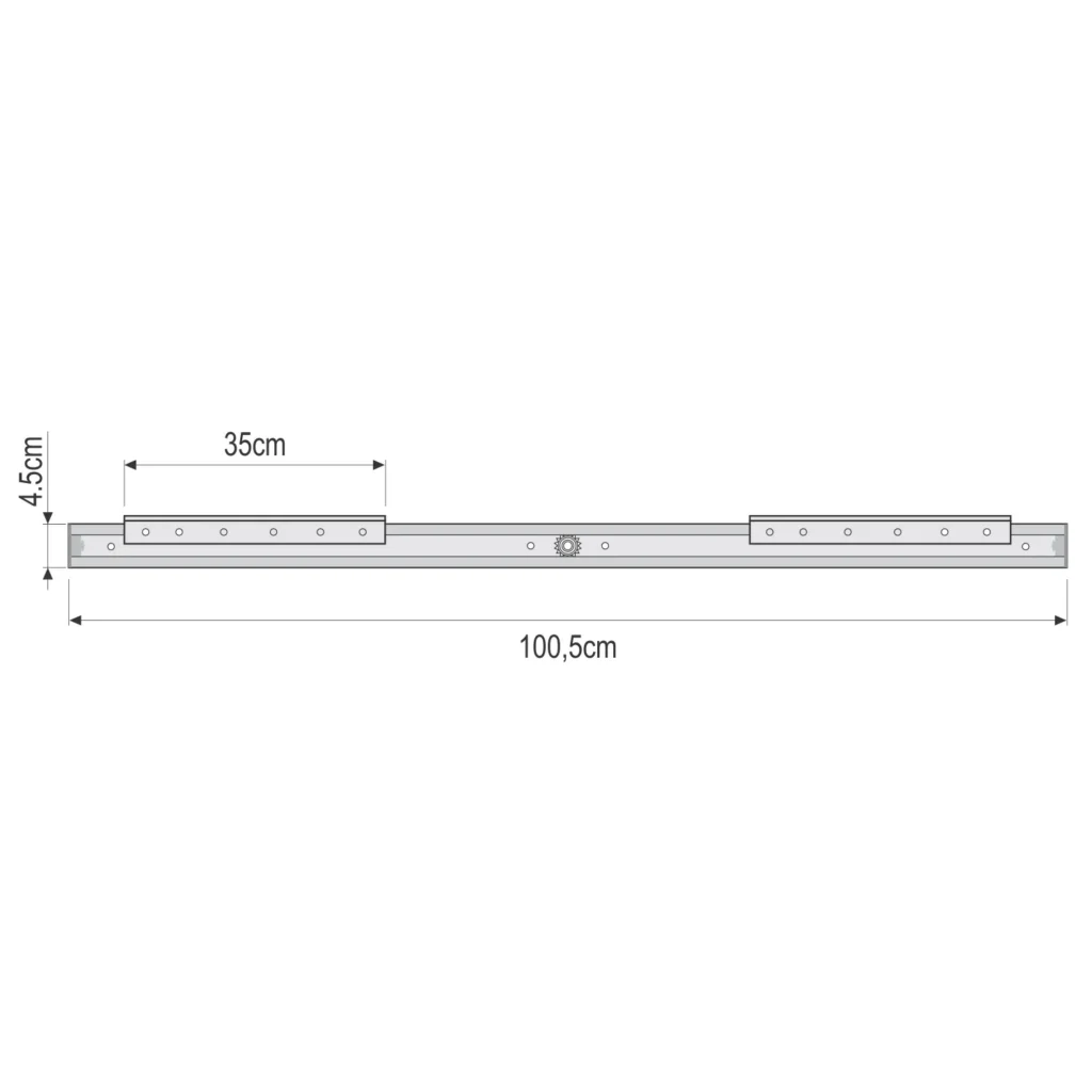 STO EMR 100/35 šina za 2 krila