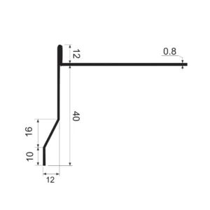 KO INOX okapnica H=12mm