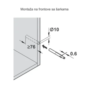 Tip-On potisni mehanizam 76mm BLUM