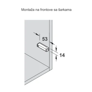 Tip-On kućište za mehanizam 50mm