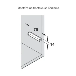 Tip-On kućište za mehanizam 76mm